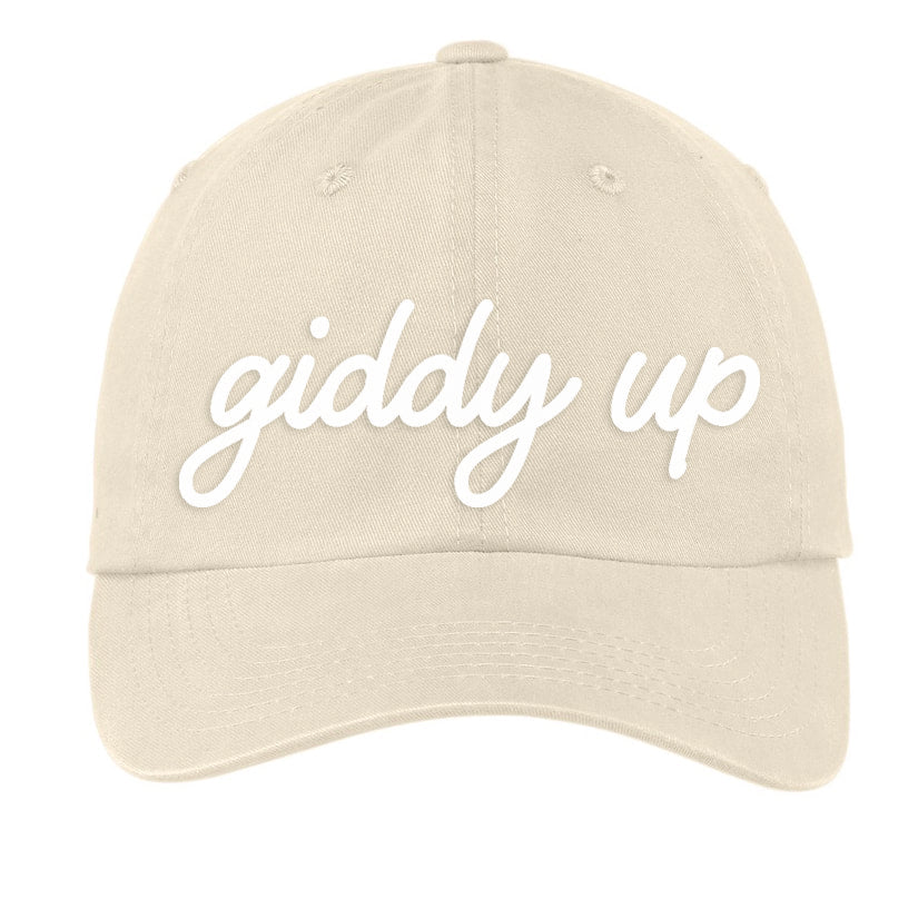 Giddy Up Cursive Baseball Cap