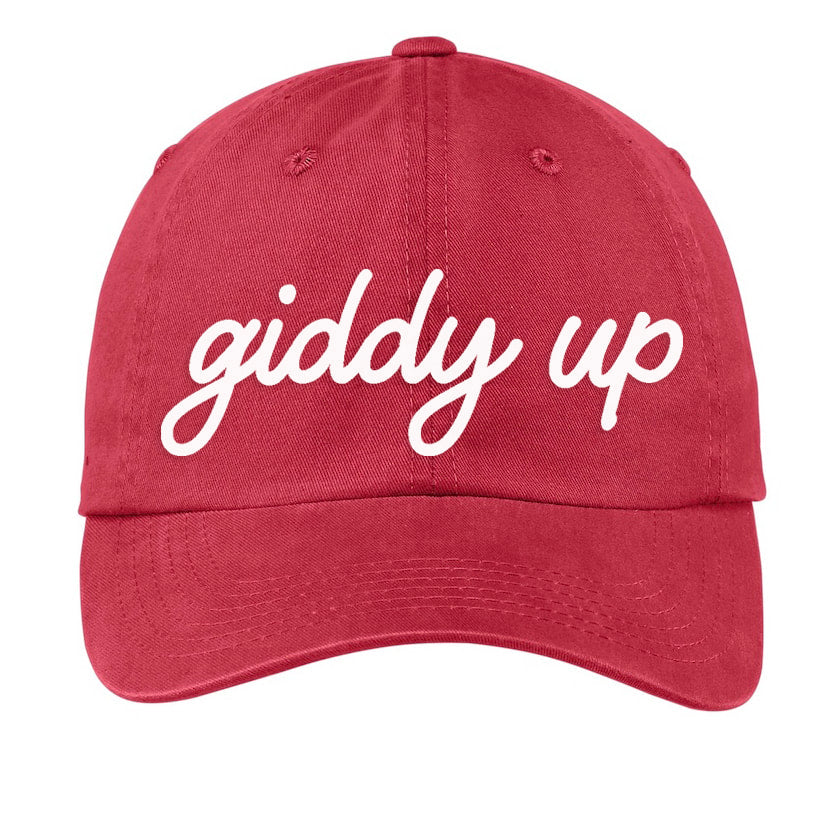 Giddy Up Cursive Baseball Cap