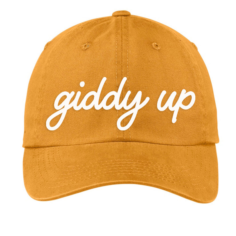 Giddy Up Cursive Baseball Cap