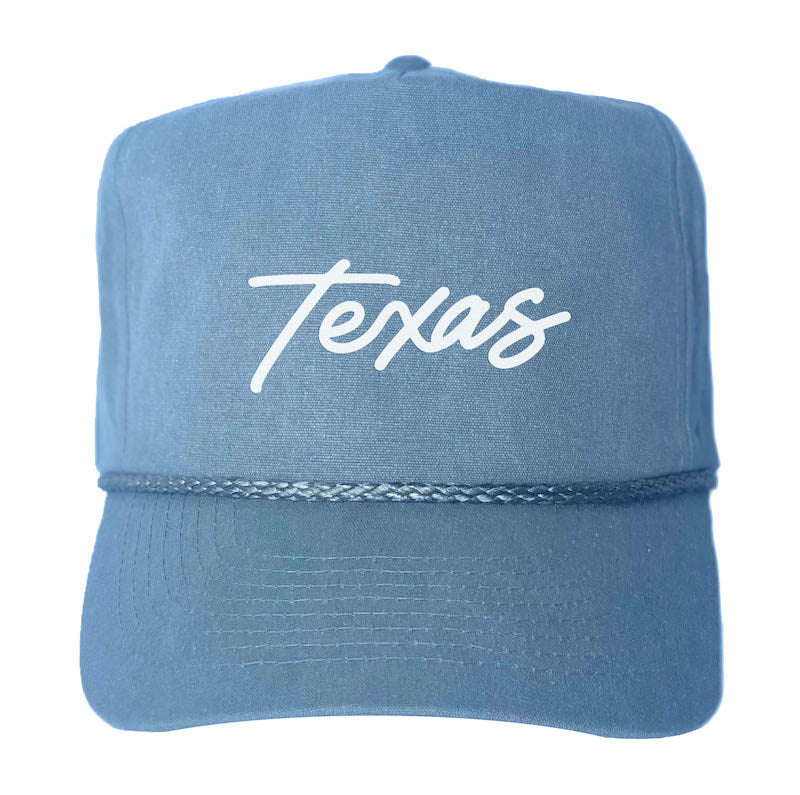 Texas Cursive Canvas Trucker