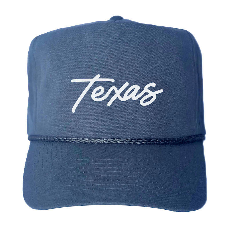 Texas Cursive Canvas Trucker