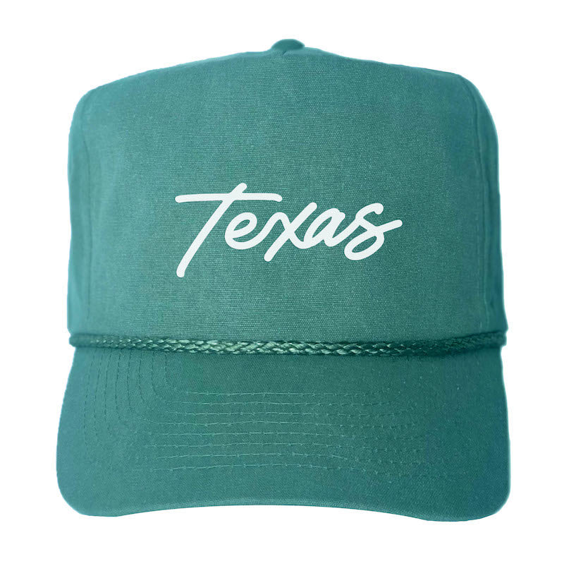 Texas Cursive Canvas Trucker