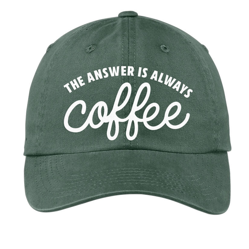 The Answer is always Coffee Baseball Cap