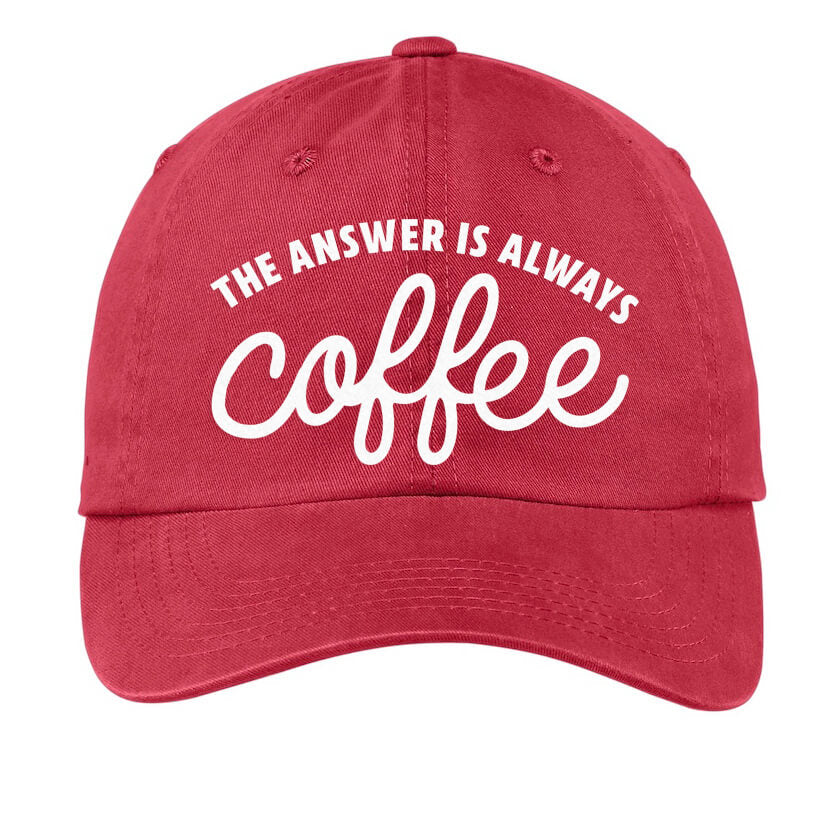 The Answer is always Coffee Baseball Cap