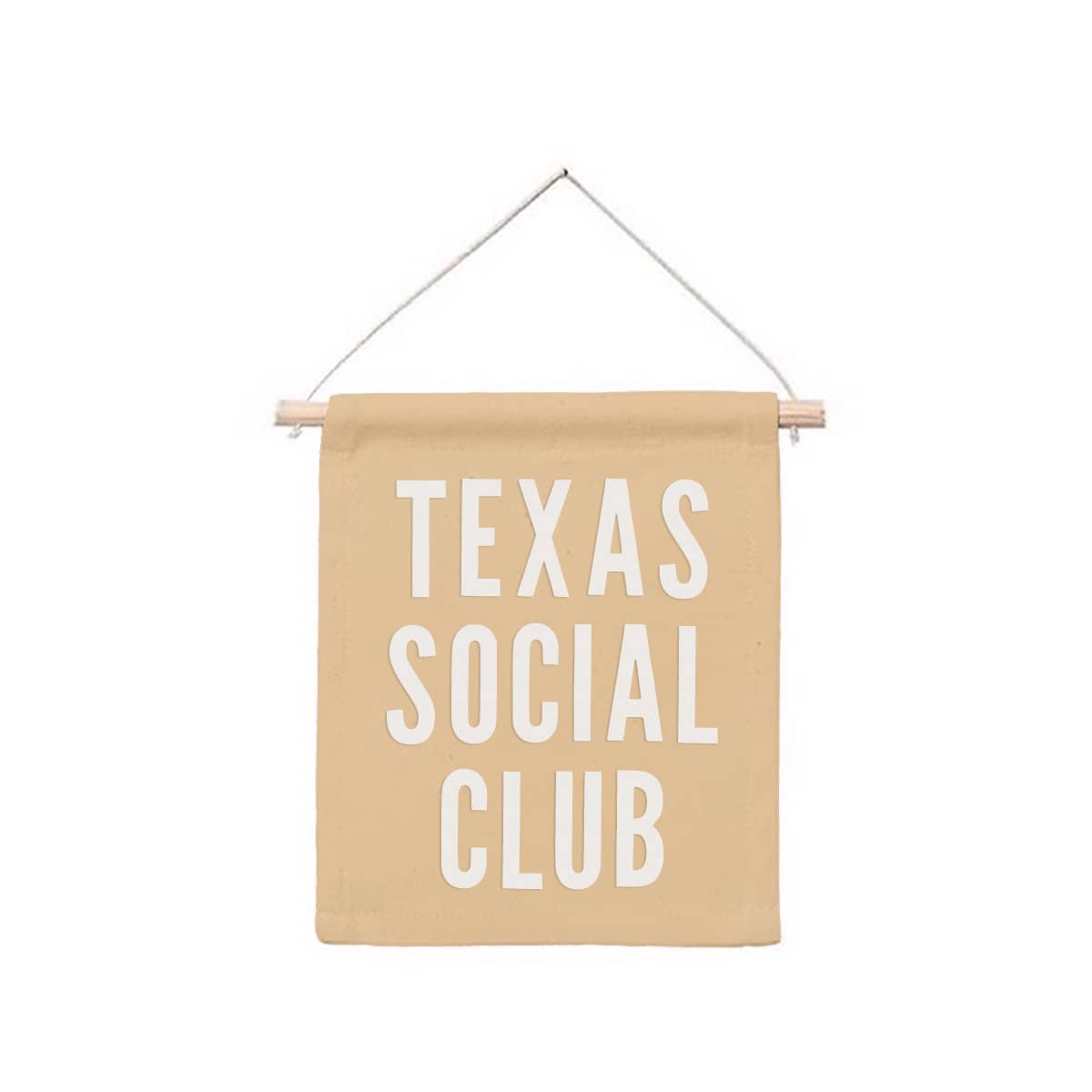 Texas Social Club Hanging Canvas Banner
