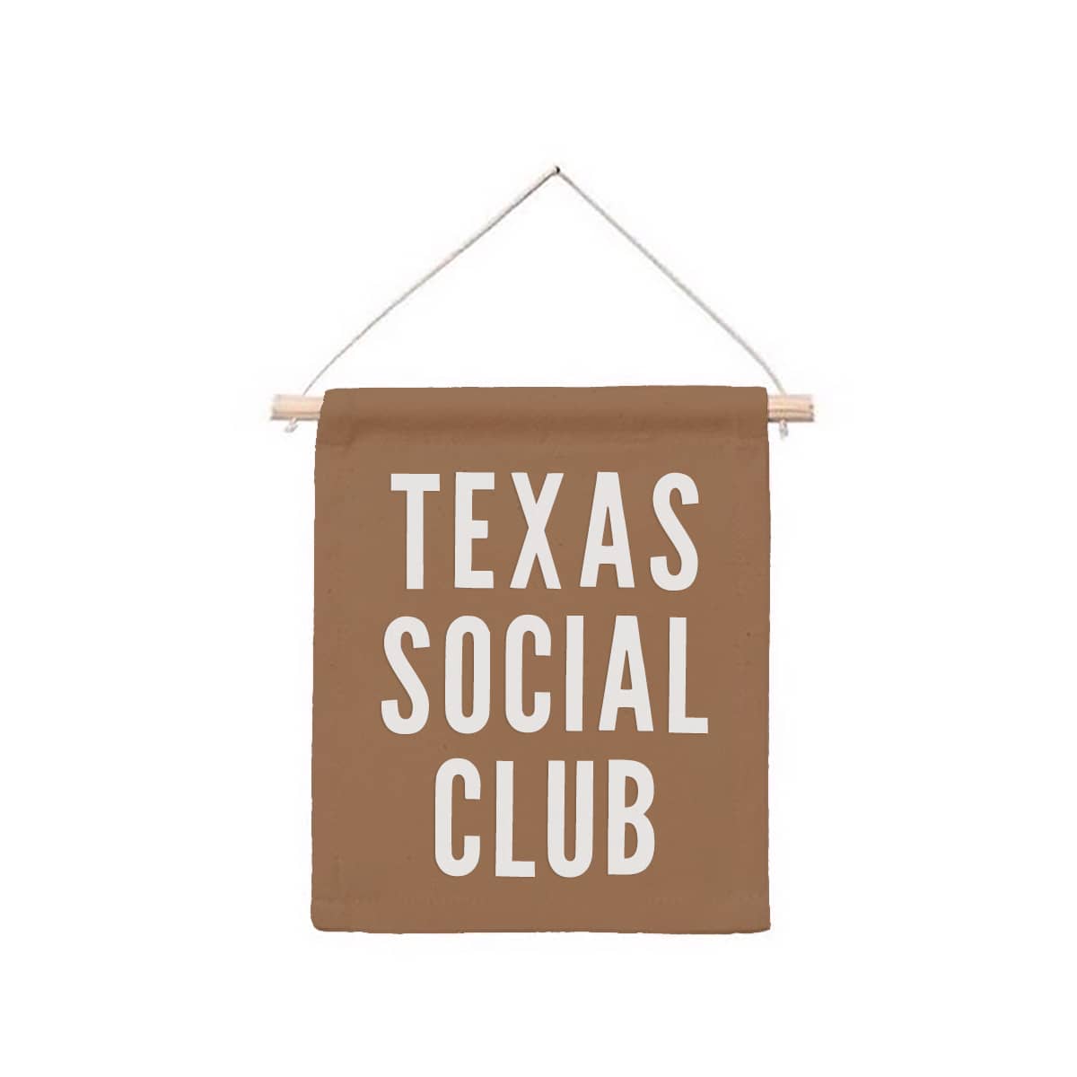 Texas Social Club Hanging Canvas Banner