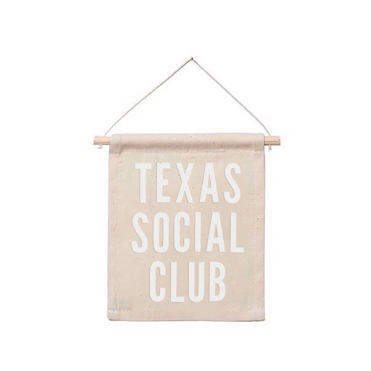 Texas Social Club Hanging Canvas Banner