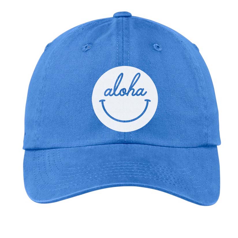 Aloha Cursive Smile Baseball Cap