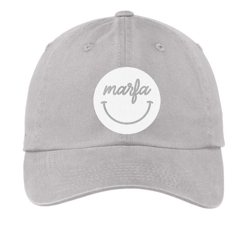 Marfa Cursive Smile Baseball Cap