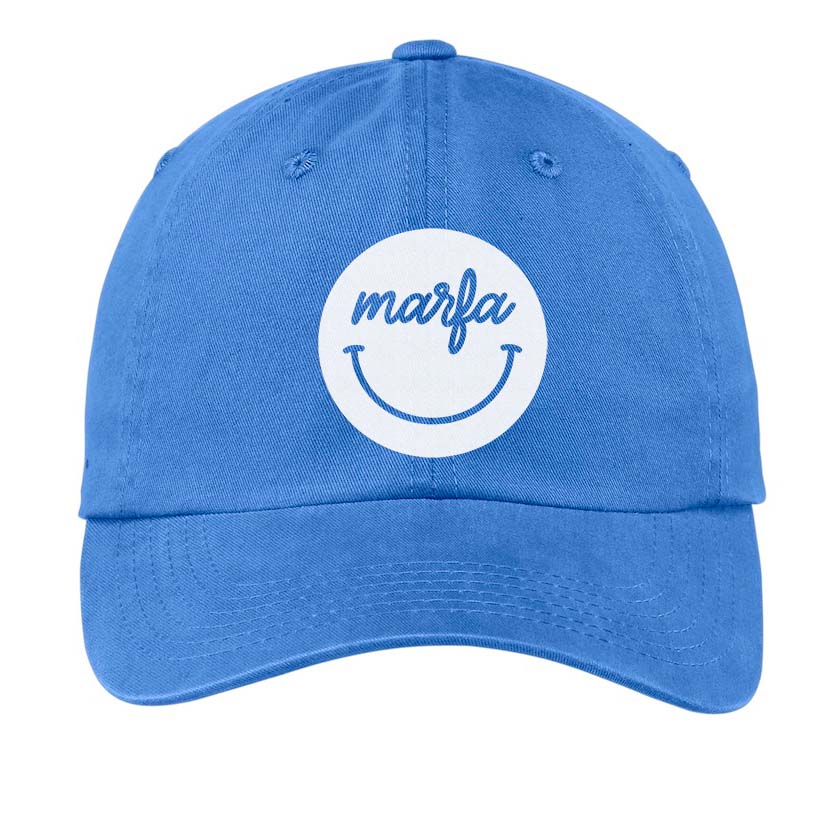 Marfa Cursive Smile Baseball Cap