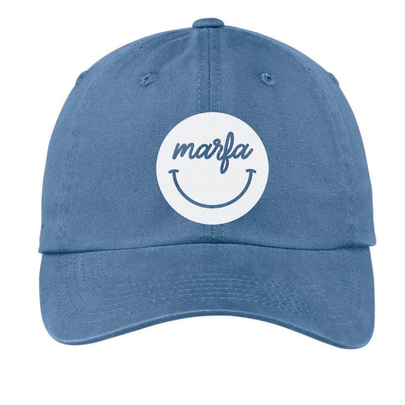 Marfa Cursive Smile Baseball Cap