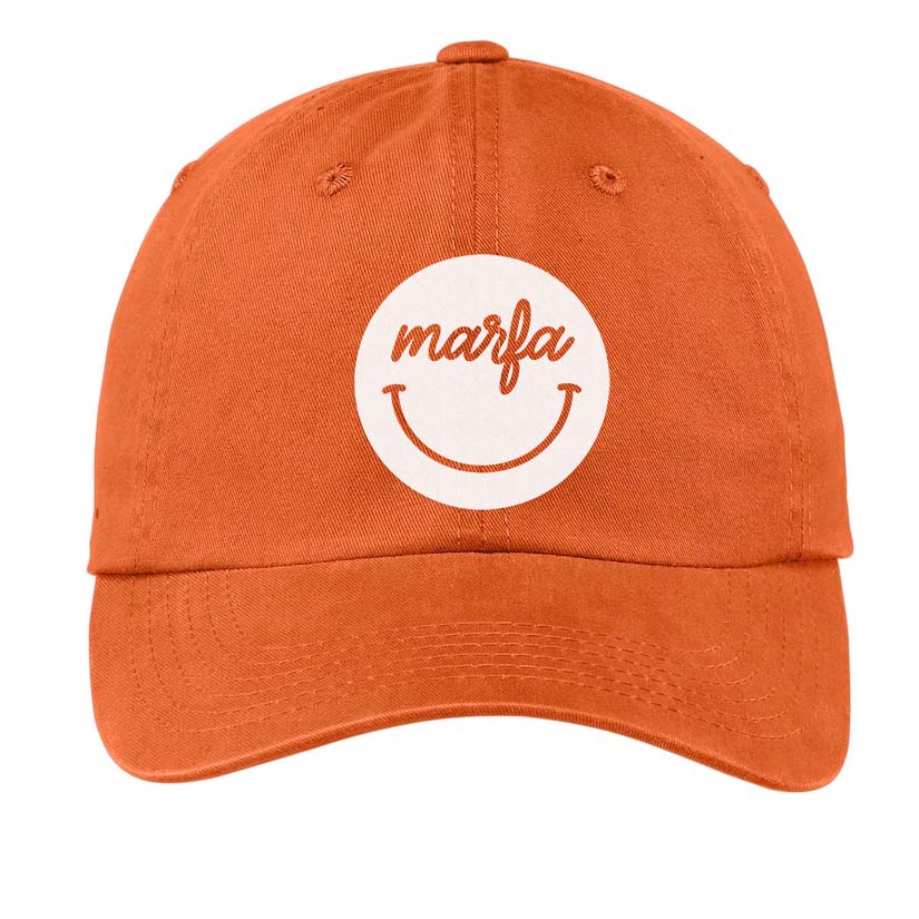 Marfa Cursive Smile Baseball Cap