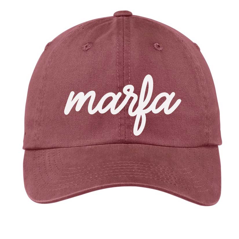 Marfa Cursive Baseball Cap