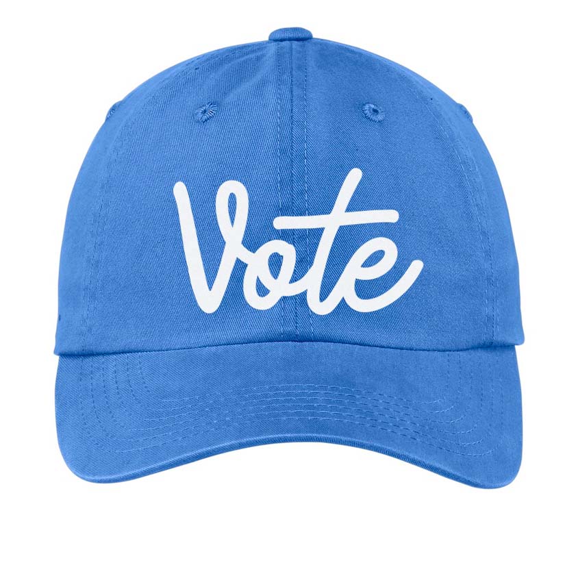 Vote Cursive Baseball Cap