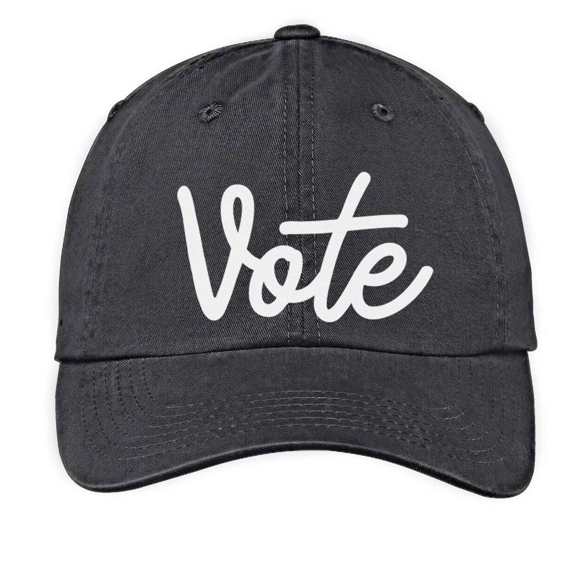 Vote Cursive Baseball Cap