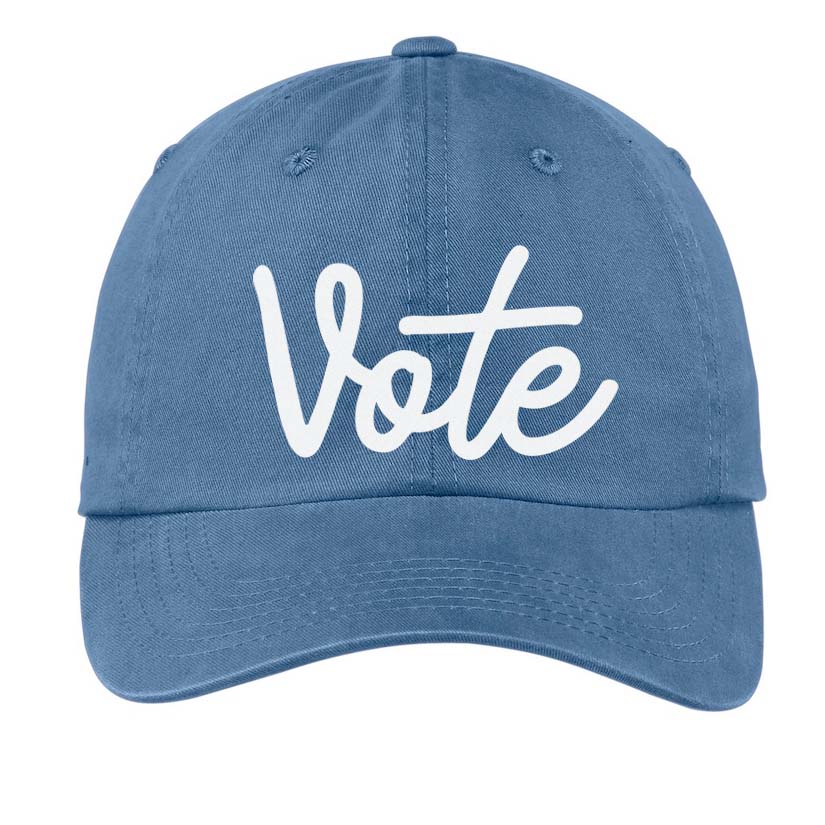 Vote Cursive Baseball Cap