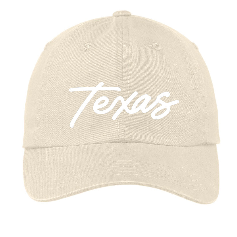 Texas Cursive Baseball Cap