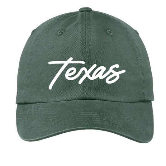 Texas Cursive Baseball Cap