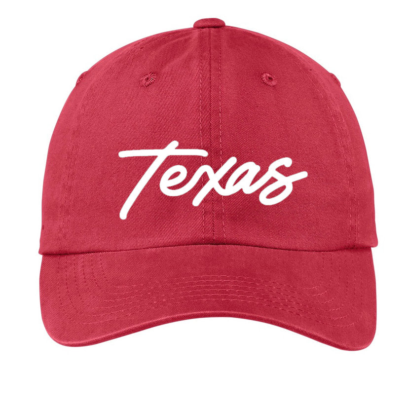 Texas Cursive Baseball Cap