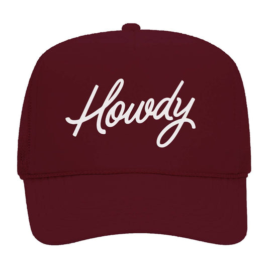 Howdy Cursive Foam Snapback