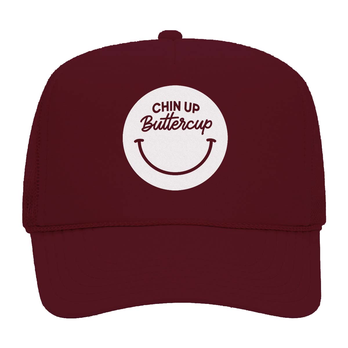 Chin Up Buttercup Smile Foam Snapback