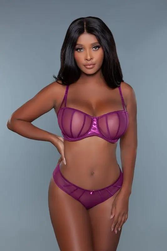 Premium BE WICKED Sabrina Balconette Bra - Black, Size 34A, Underwire Support, Adjustable Straps