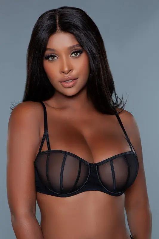 Balconette Bra - Adjustable Straps - Sabrina Black