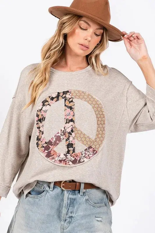 Trendsi SAGE+FIG Floral Top Women's Casual Round Neck Tee - Soft & Comfy