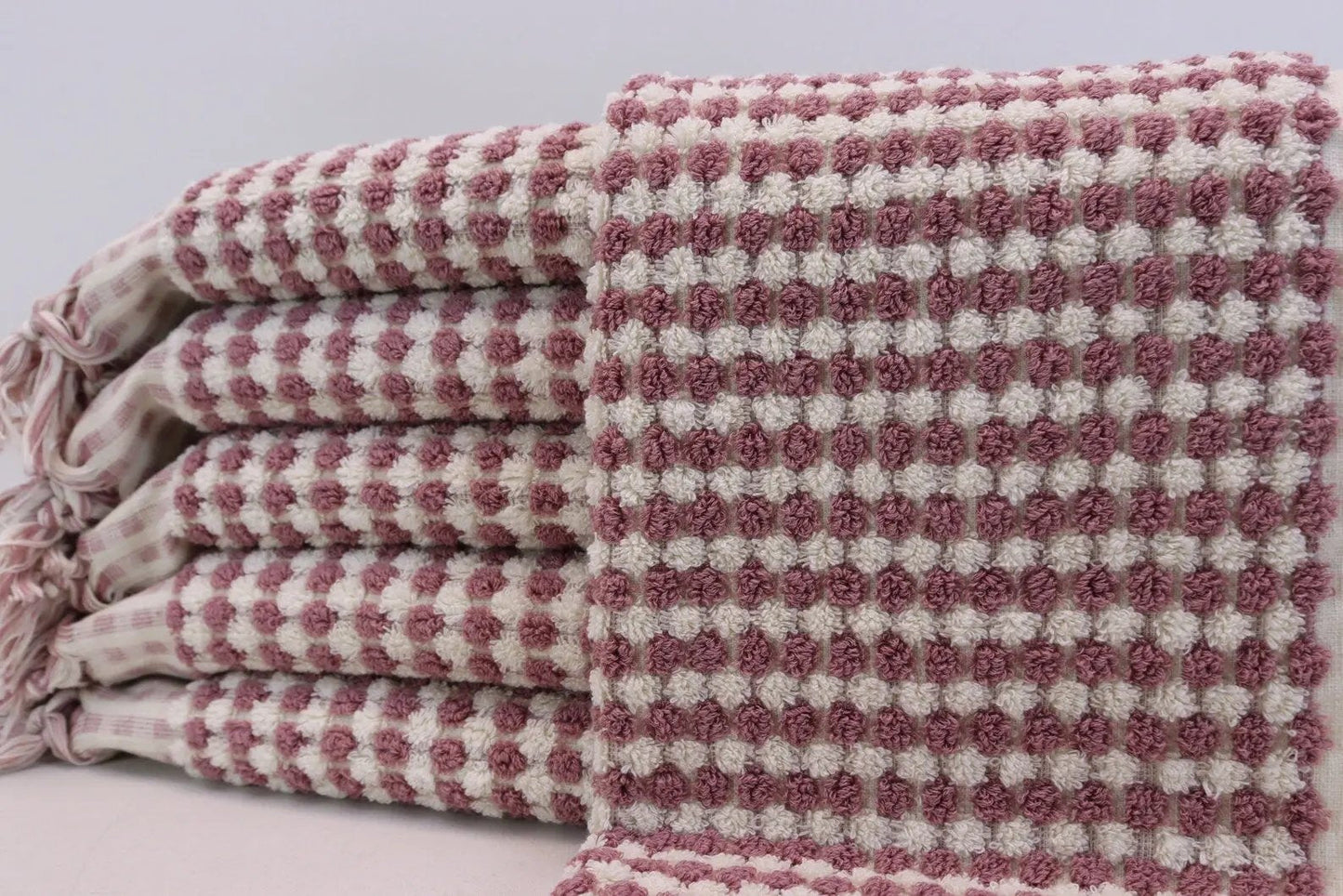 Hand Towel - Soft & Absorbent - Bubble Salmon Terry