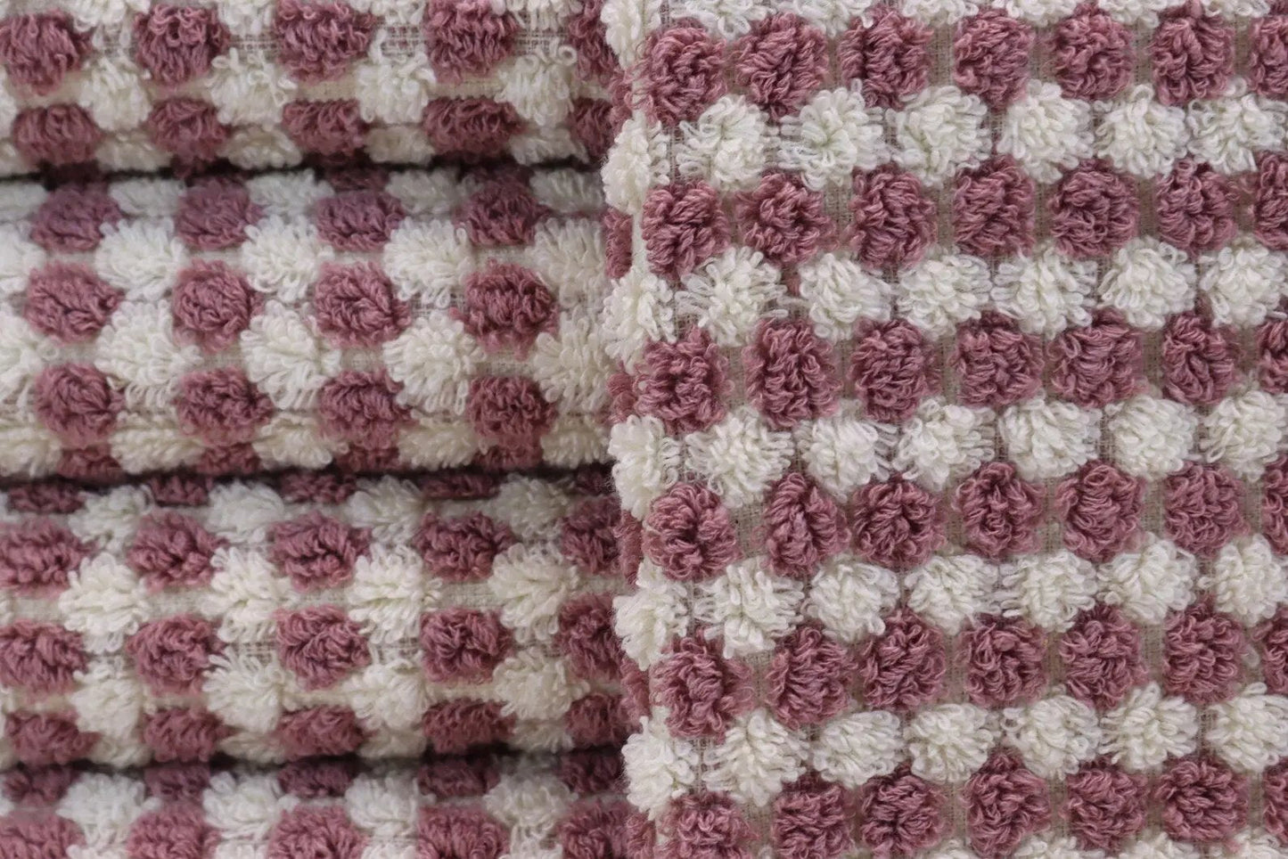 Hand Towel - Soft & Absorbent - Bubble Salmon Terry