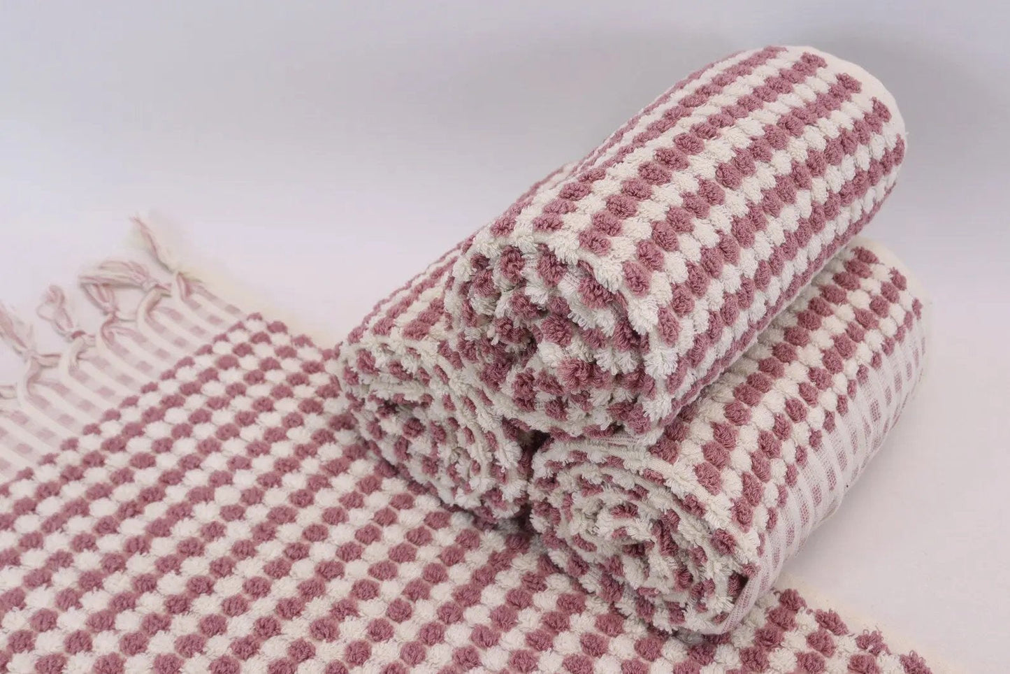 Hand Towel - Soft & Absorbent - Bubble Salmon Terry