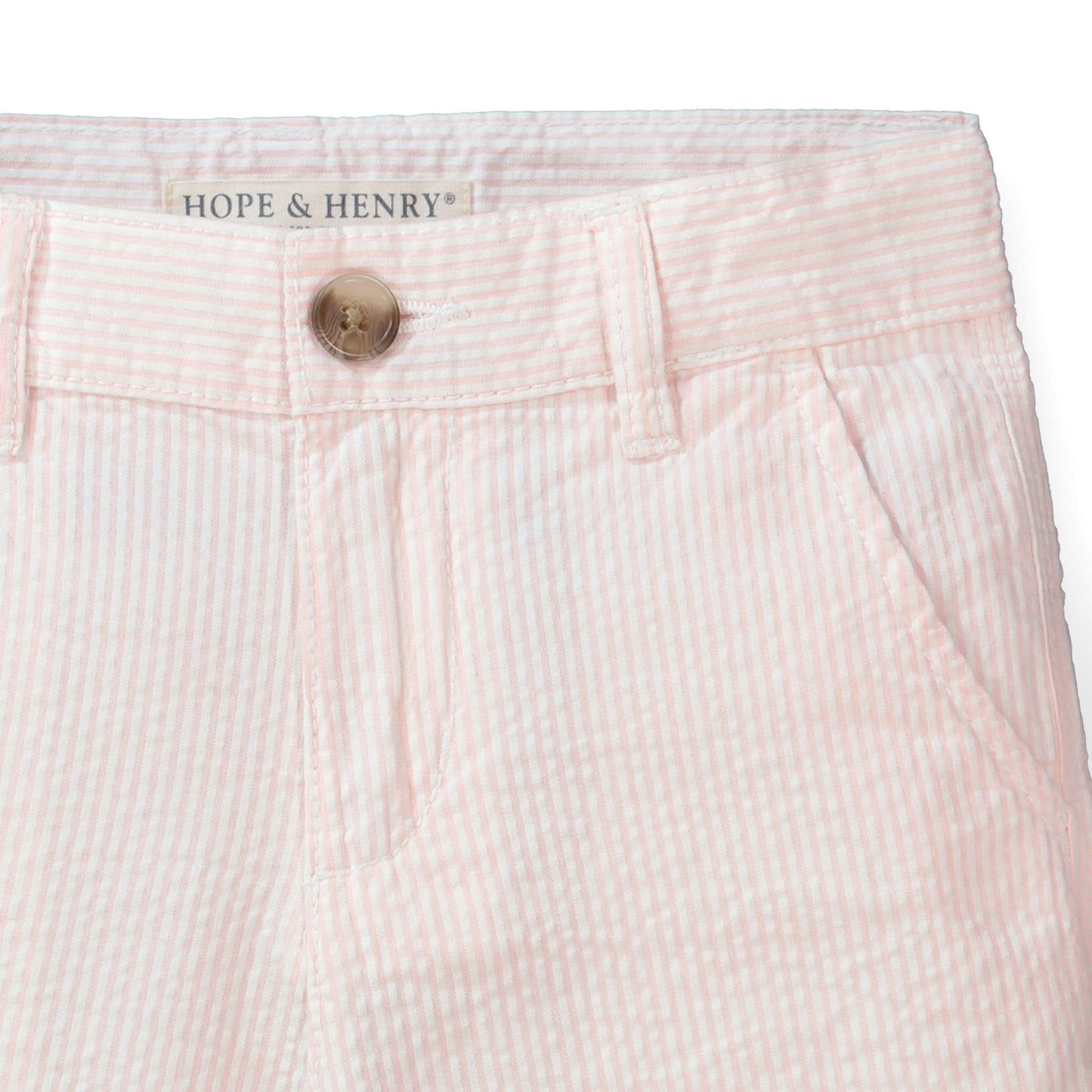 Organic Seersucker Short Light Pink
