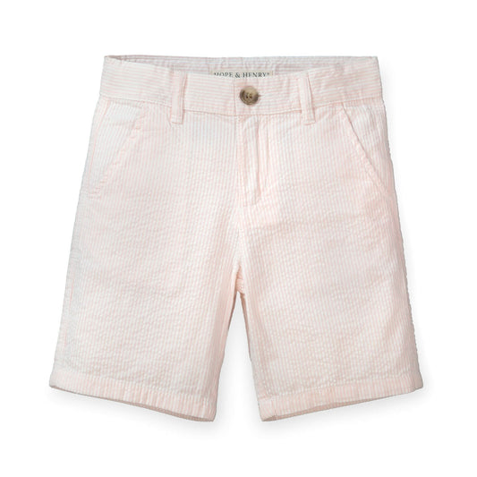 Organic Seersucker Short Light Pink