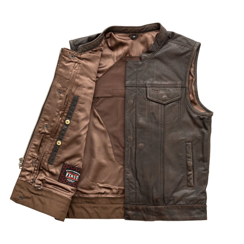 Sharp Shooter Men's Motorcycle Leather Vest