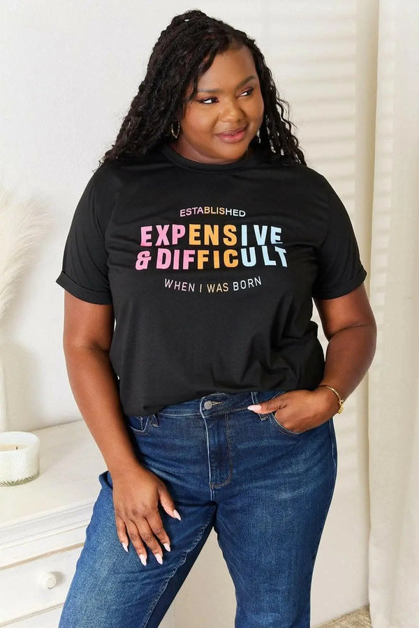 Trendsi TIKTOK - Simply Love Graphic Tee - Opaque, Stretchy & Comforta