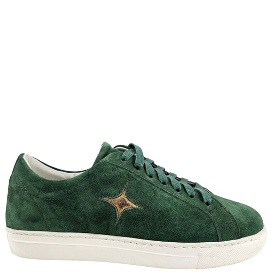 Green Suede Sirius Star Womens Sneaker