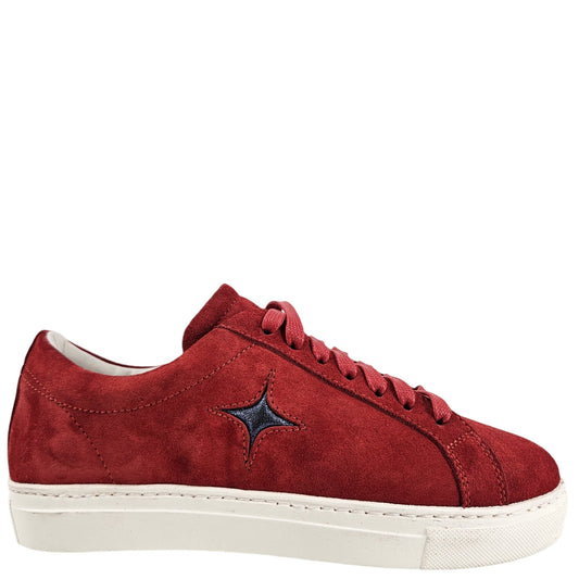 Red Suede Sirius Star Womens Sneaker