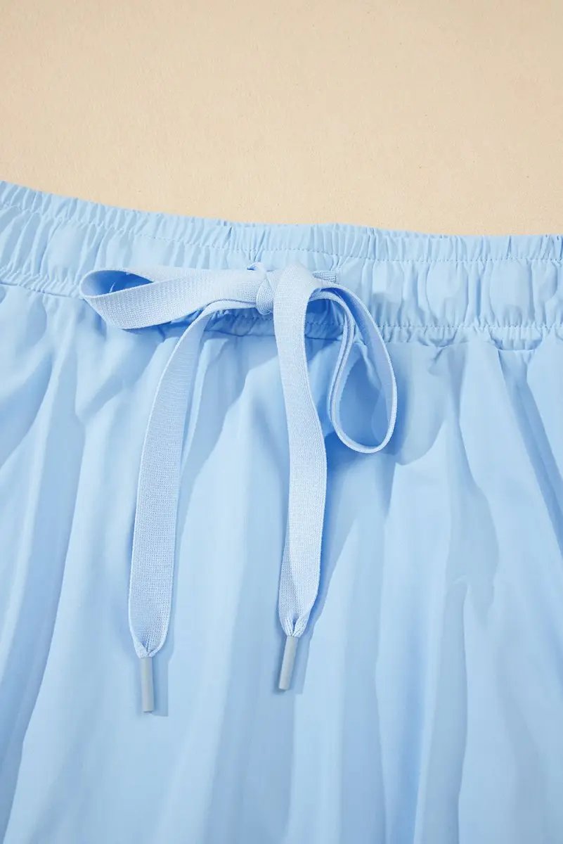 Skort - High Waist Lined - Sky Blue Tennis & Daily Wear