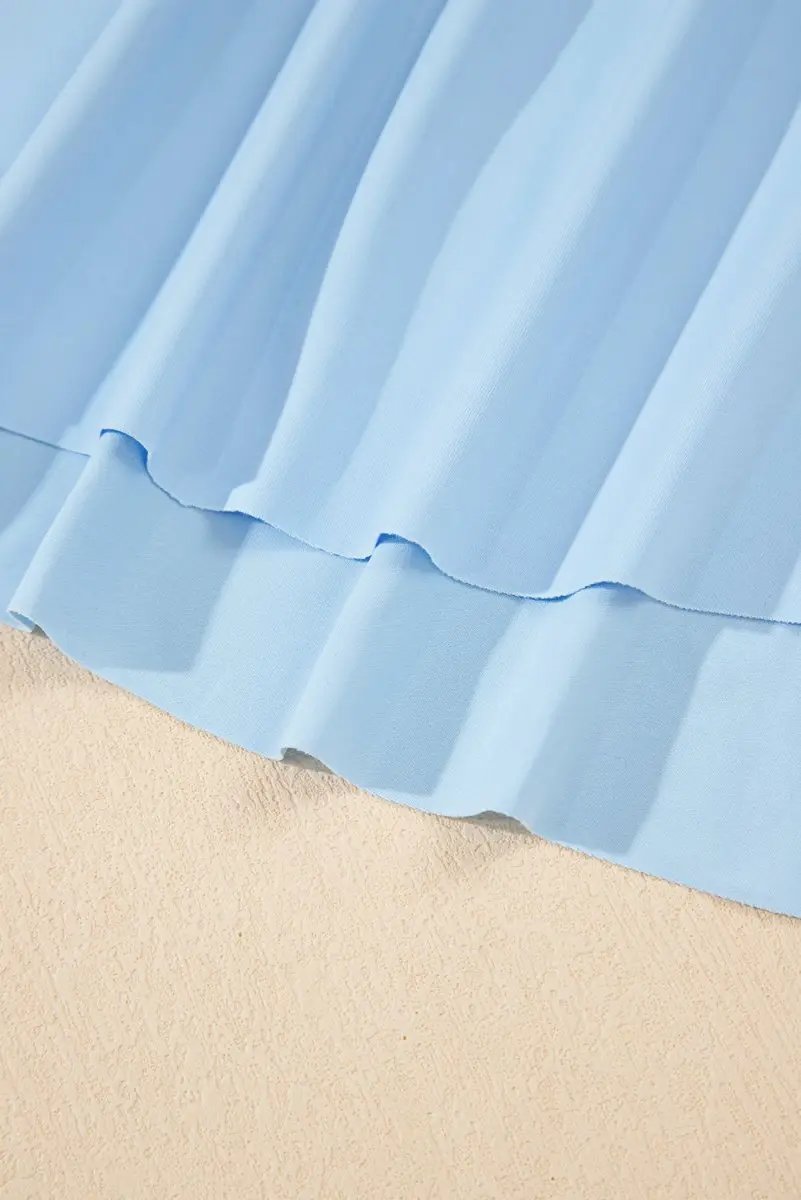 Skort - High Waist Lined - Sky Blue Tennis & Daily Wear