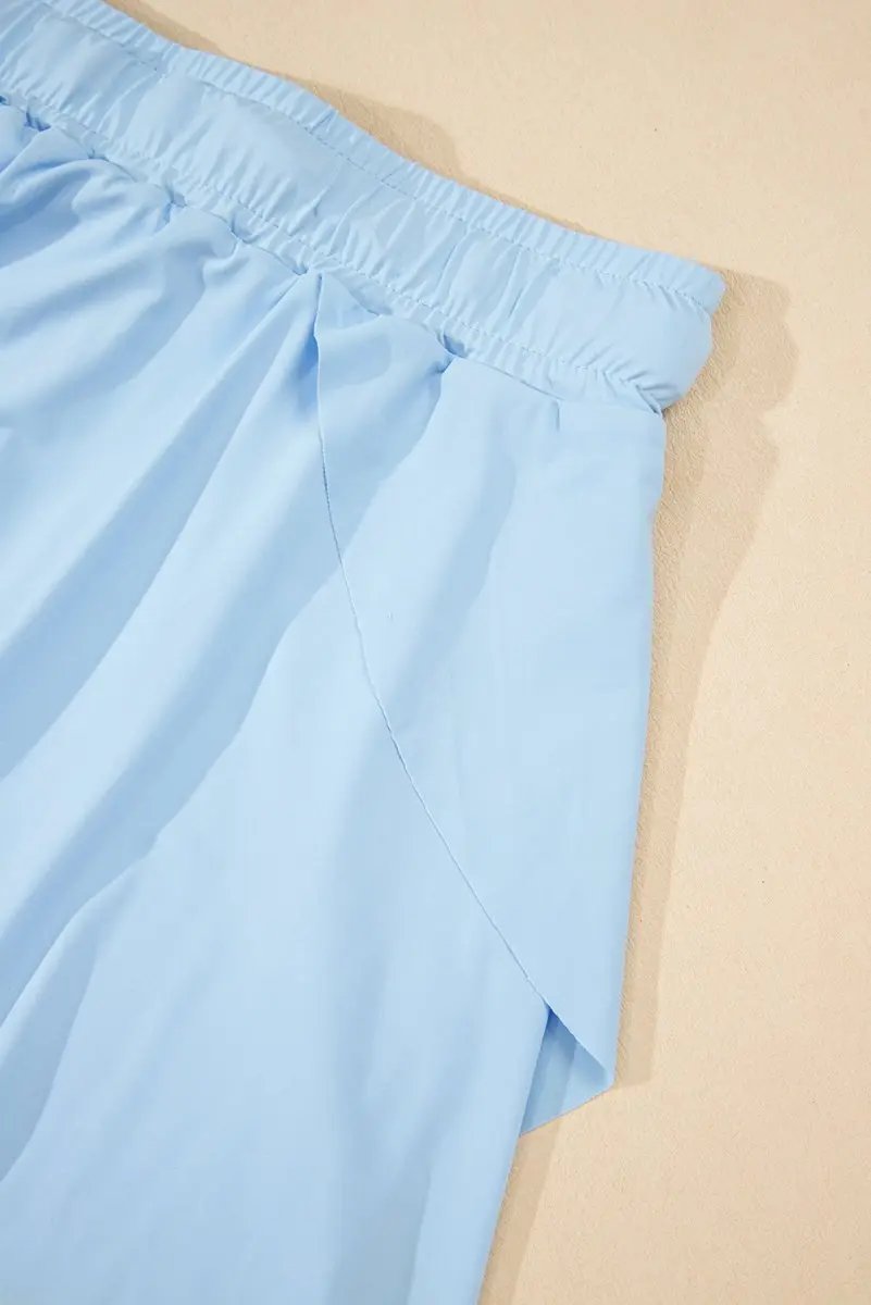 Skort - High Waist Lined - Sky Blue Tennis & Daily Wear