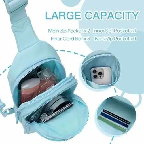 Sling Bag - Personalized Initial - Cute Crossbody Chest Bag