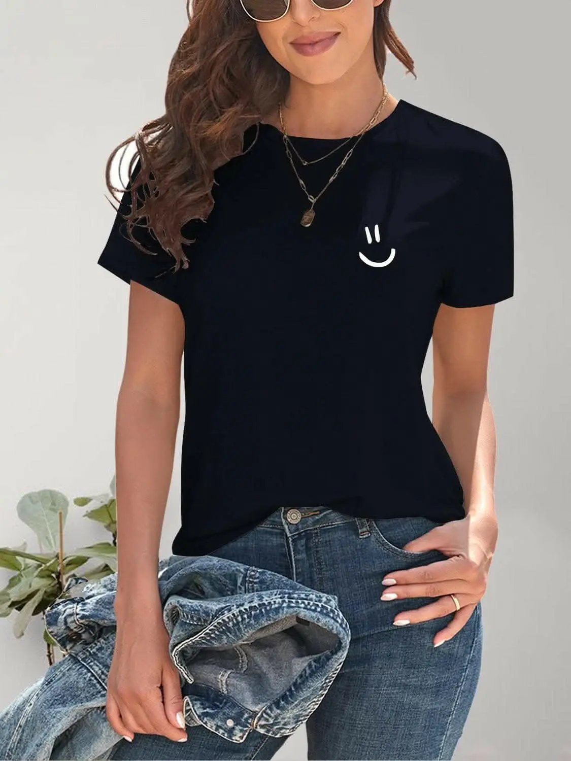 Trendsi just arrived - Happy Face Crew Neck Tee