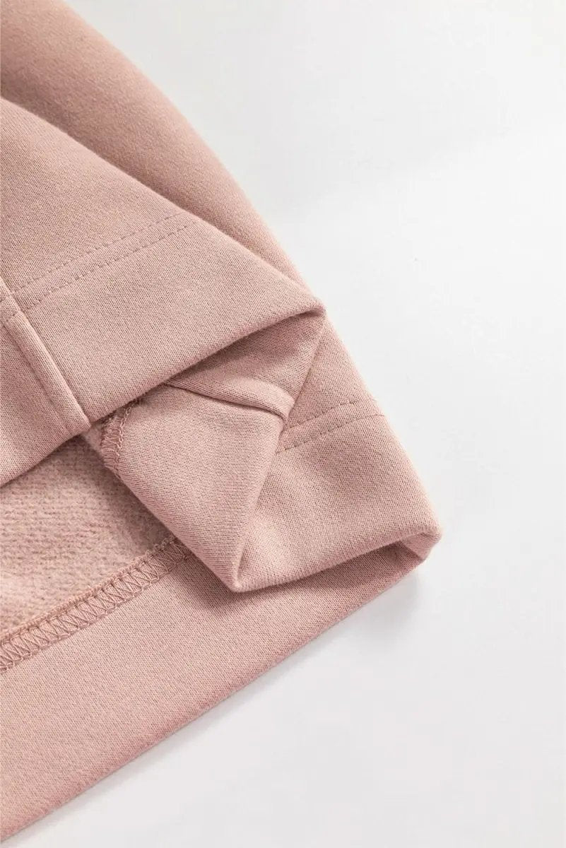 Women's Pullover Sweatshirt - Zipped Neck & Drop Shoulder - Casual Gray