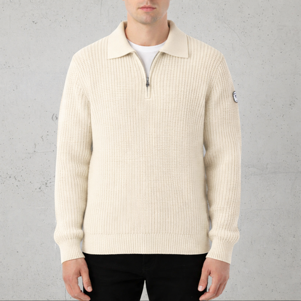 Sonoma Coast Zip Long Sleeve (Eggshell White)