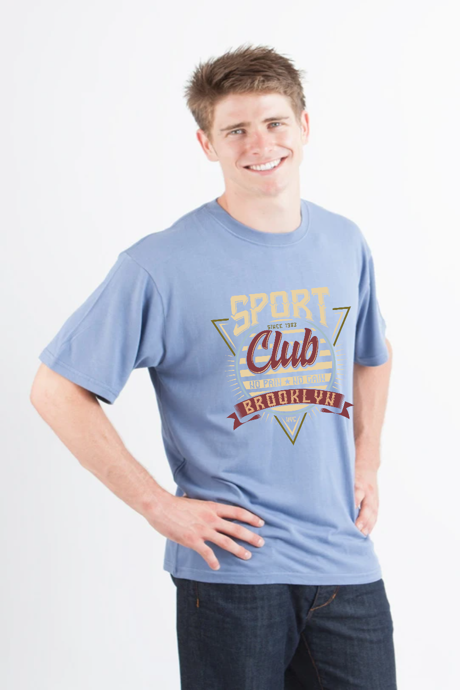 Sport Club Men's Bamboo Viscose/Organic Cotton Short Sleeve Graphic T-Shirt