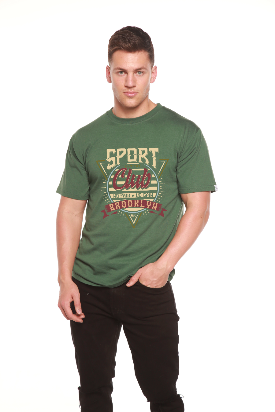 Sport Club Men's Bamboo Viscose/Organic Cotton Short Sleeve Graphic T-Shirt