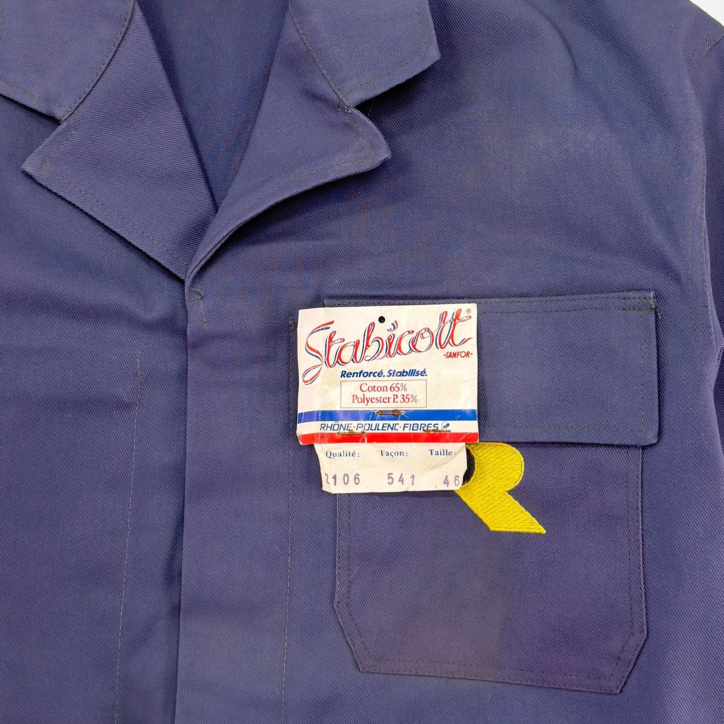 Vintage Gray-blue Stabicott French Workwear Chore Jacket - Men's Small / Women's Medium
