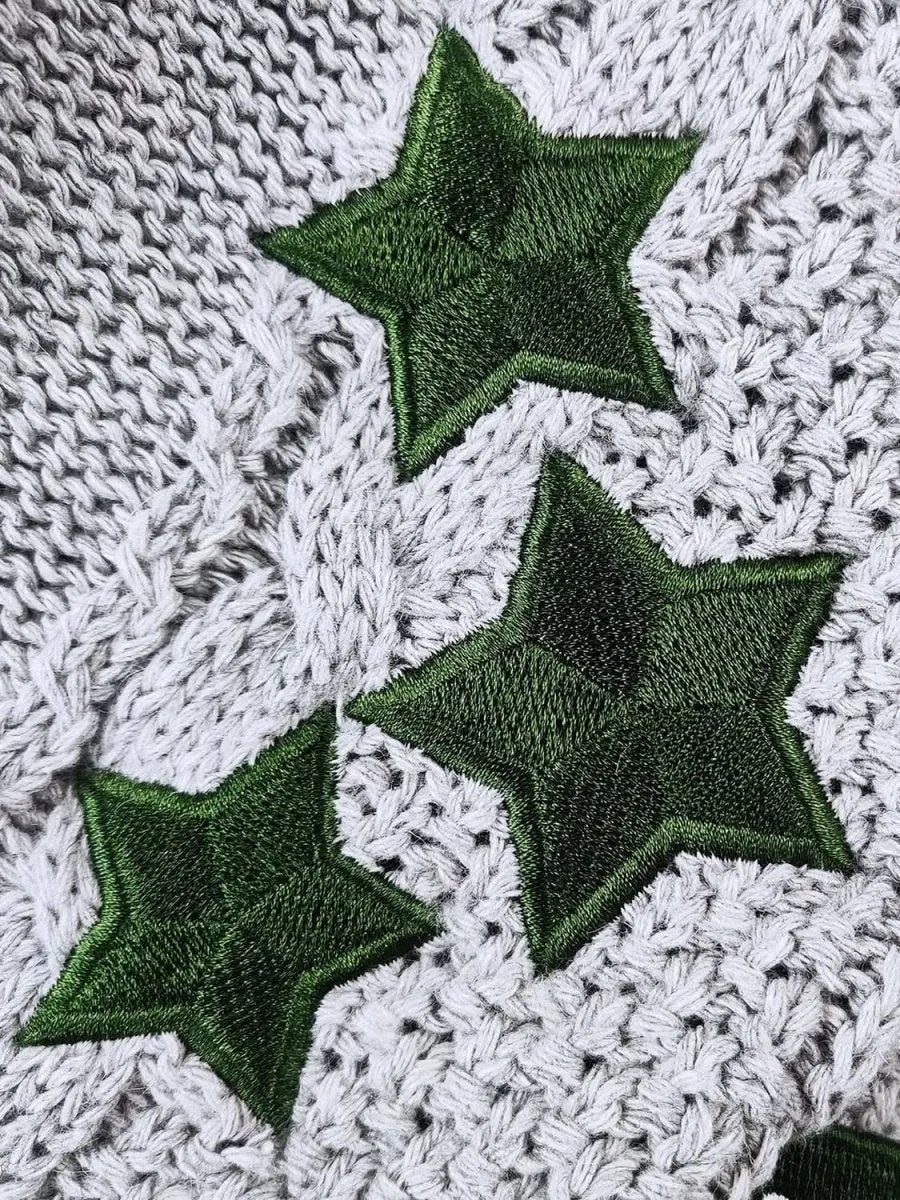 Trendsi Star Embroidered Women's V-Neck Cardigan Long Sleeve Stylish Wear