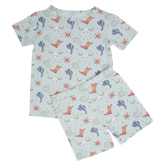 Bulls Boots Lasso Western Summer Pajama Set