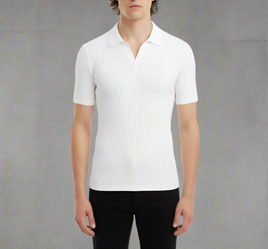 Summer Forever Knit Polo (Snow White)